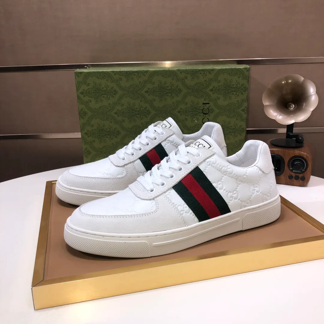 Men's shoes💰440💰[GUCCI] Official website 1:1 men's sports shoes are now on the market. They are made of original fabric + water-dyed sheepskin lining, plus the official website original 1:1 comfortable outsole. Fashionable and versatile, super comfortable and breathable. Standard shoe size 38/45 (custom-made size 45 is non-refundable)